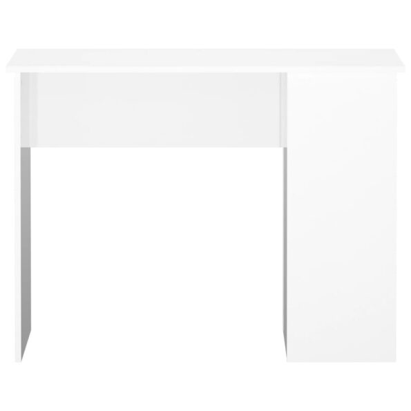 vidaXL Stôl lesklý biely 100x55x75 cm spracované drevo – Obrázok 4