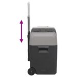 vidaXL Chladiaci box s kolieskom a adaptérom čierno-sivý 40 l PP – Obrázok 8