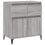 vidaXL Komoda sivý dub sonoma 60x35x70 cm spracované drevo – Obrázok 2