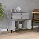 vidaXL Komoda sivý dub sonoma 60x35x70 cm spracované drevo – Obrázok 3