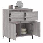 vidaXL Komoda sivý dub sonoma 60x35x70 cm spracované drevo – Obrázok 5