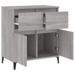 vidaXL Komoda sivý dub sonoma 60x35x70 cm spracované drevo – Obrázok 6