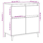 vidaXL Komoda sivý dub sonoma 60x35x70 cm spracované drevo – Obrázok 10
