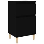 vidaXL Nočný stolík čierny 40x35x70 cm – Obrázok 2