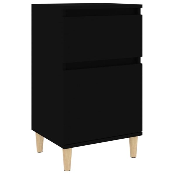 vidaXL Nočný stolík čierny 40x35x70 cm – Obrázok 2