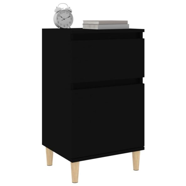 vidaXL Nočný stolík čierny 40x35x70 cm – Obrázok 4
