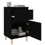 vidaXL Nočný stolík čierny 40x35x70 cm – Obrázok 5