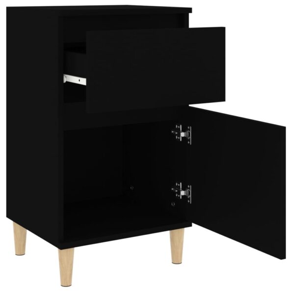 vidaXL Nočný stolík čierny 40x35x70 cm – Obrázok 8