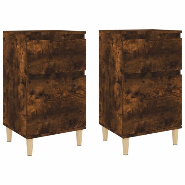 vidaXL Nočné stolíky 2 ks dymový dub 40x35x70 cm – Obrázok 2