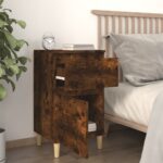 vidaXL Nočné stolíky 2 ks dymový dub 40x35x70 cm – Obrázok 3