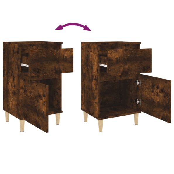 vidaXL Nočné stolíky 2 ks dymový dub 40x35x70 cm – Obrázok 9