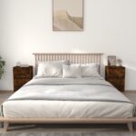 vidaXL Nočné stolíky 2 ks dymový dub 40x35x70 cm
