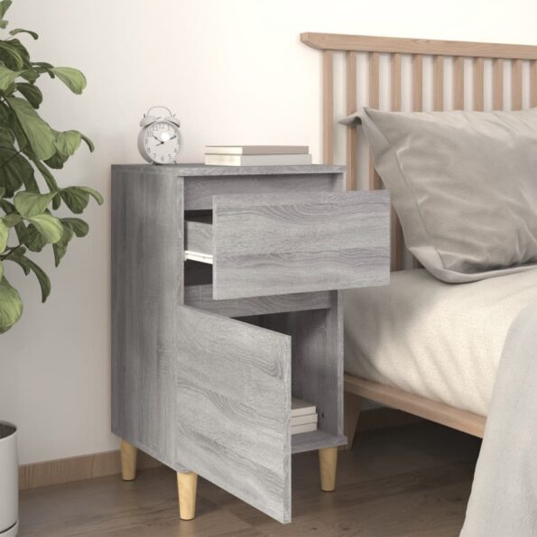 vidaXL Nočné stolíky 2 ks sivé sonoma 40x35x70 cm – Obrázok 3