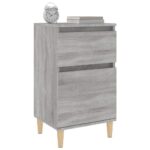 vidaXL Nočné stolíky 2 ks sivé sonoma 40x35x70 cm – Obrázok 4
