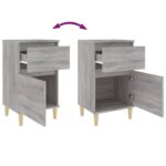vidaXL Nočné stolíky 2 ks sivé sonoma 40x35x70 cm – Obrázok 9