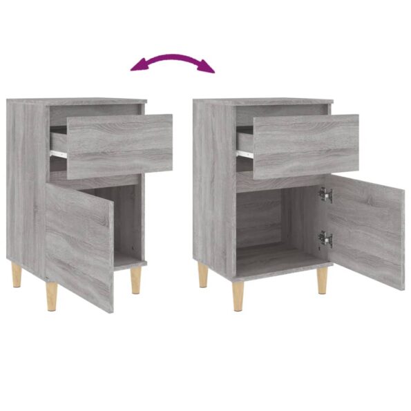 vidaXL Nočné stolíky 2 ks sivé sonoma 40x35x70 cm – Obrázok 9