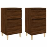vidaXL Nočné stolíky 2 ks hnedý dub 40x35x70 cm – Obrázok 2