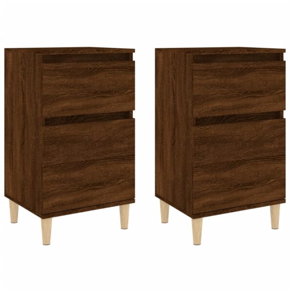 vidaXL Nočné stolíky 2 ks hnedý dub 40x35x70 cm – Obrázok 2