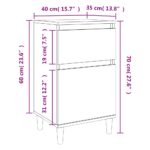 vidaXL Nočné stolíky 2 ks hnedý dub 40x35x70 cm – Obrázok 11