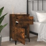 vidaXL Nočný stolík dymový dub 40x35x70 cm – Obrázok 3