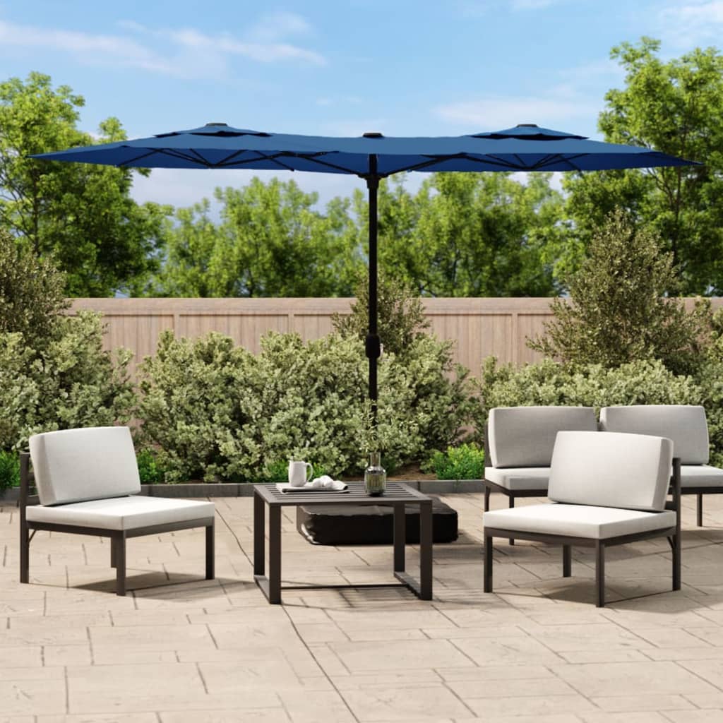 VXL8720845748609_m_en_hd_1.jpg vidaXL Záhradný slnečník, dvojitá strieška+LED, azúrový 316x145 cm – Obrázok 1