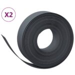 vidaXL Záhradné obruby 2 ks sivé 10 m 15 cm polyetylén – Obrázok 2