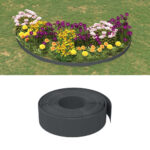 vidaXL Záhradné obruby 4 ks sivé 10 m 15 cm polyetylén