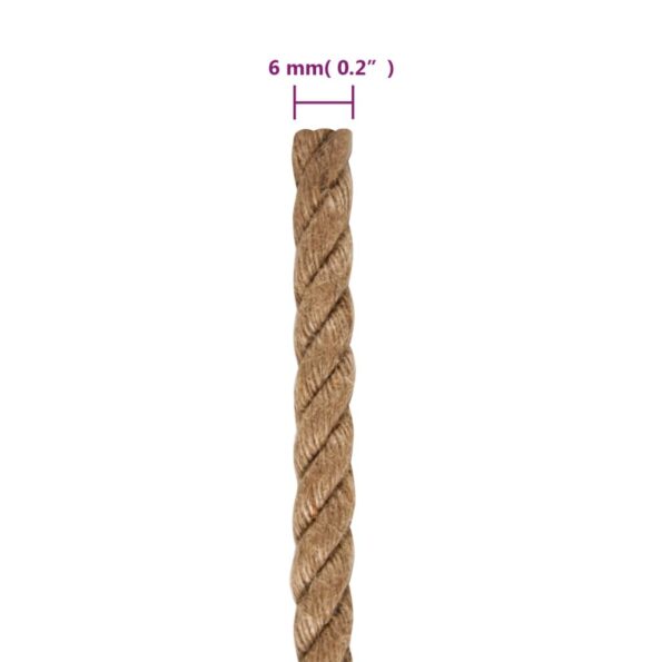 vidaXL Jutové lano 50 m dlhé 6 mm hrubé – Obrázok 6