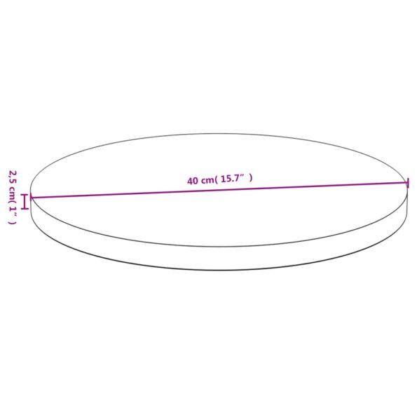 vidaXL Stolová doska Ø40x2,5 cm bambus – Obrázok 4