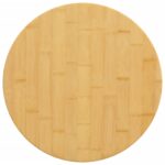 vidaXL Stolová doska Ø50x4 cm bambus