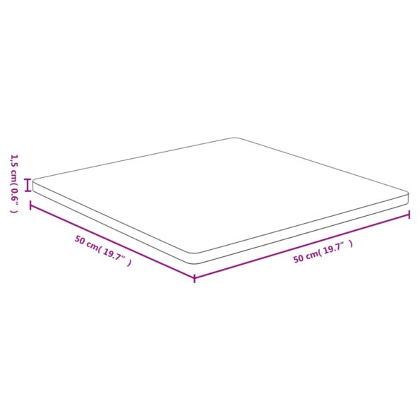 vidaXL Stolová doska 50x50x1,5 cm bambus – Obrázok 4