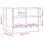 vidaXL Botník dymový dub 69x35x50 cm kompozitné drevo – Obrázok 9