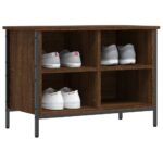 vidaXL Botník hnedý dub 69x35x50 cm kompozitné drevo – Obrázok 3