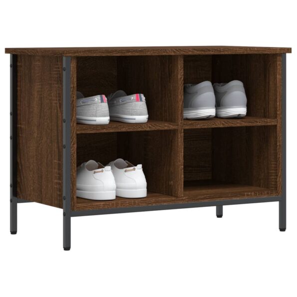 vidaXL Botník hnedý dub 69x35x50 cm kompozitné drevo – Obrázok 3