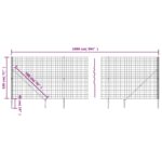 vidaXL Drôtený plot s kotviacimi hrotmi zelený 1,8x10 m – Obrázok 5