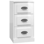vidaXL Komoda lesklá biela 36x35,5x67,5 cm kompozitné drevo – Obrázok 2