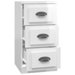 vidaXL Komoda lesklá biela 36x35,5x67,5 cm kompozitné drevo – Obrázok 3