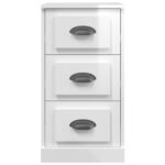 vidaXL Komoda lesklá biela 36x35,5x67,5 cm kompozitné drevo – Obrázok 4