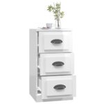 vidaXL Komoda lesklá biela 36x35,5x67,5 cm kompozitné drevo – Obrázok 7