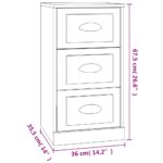 vidaXL Komoda lesklá biela 36x35,5x67,5 cm kompozitné drevo – Obrázok 9