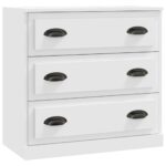 vidaXL Komoda biela 70x35,5x67,5 cm spracované drevo – Obrázok 2