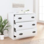 vidaXL Komoda biela 70x35,5x67,5 cm spracované drevo – Obrázok 6