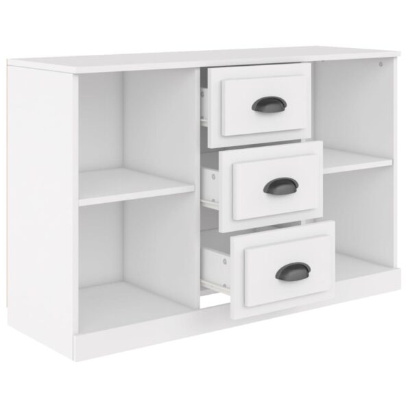 vidaXL Komoda biela 104,5x35,5x67,5 cm kompozitné drevo – Obrázok 3