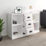 vidaXL Komoda biela 104,5x35,5x67,5 cm kompozitné drevo – Obrázok 6