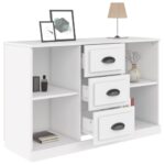 vidaXL Komoda biela 104,5x35,5x67,5 cm kompozitné drevo – Obrázok 7