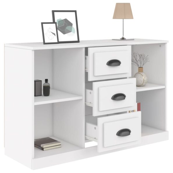 vidaXL Komoda biela 104,5x35,5x67,5 cm kompozitné drevo – Obrázok 7