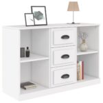 vidaXL Komoda biela 104,5x35,5x67,5 cm kompozitné drevo – Obrázok 8