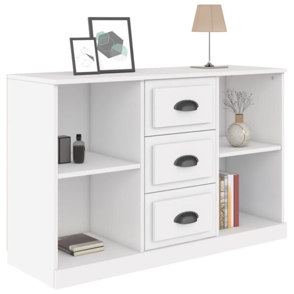 vidaXL Komoda biela 104,5x35,5x67,5 cm kompozitné drevo – Obrázok 8