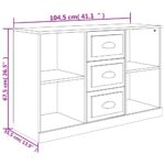 vidaXL Komoda biela 104,5x35,5x67,5 cm kompozitné drevo – Obrázok 10