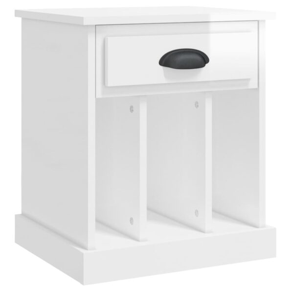 vidaXL Nočné stolíky 2 ks lesklé biele 43x36x50 cm – Obrázok 6
